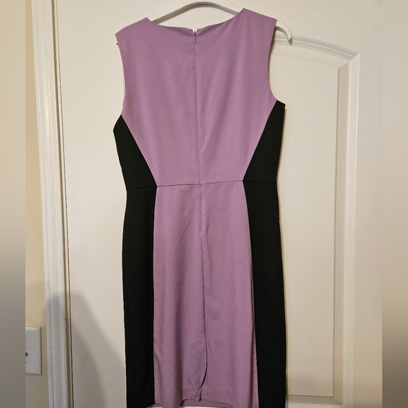 New York and Company Lavender and Black Dress Size 6 - Picture 4 of 4